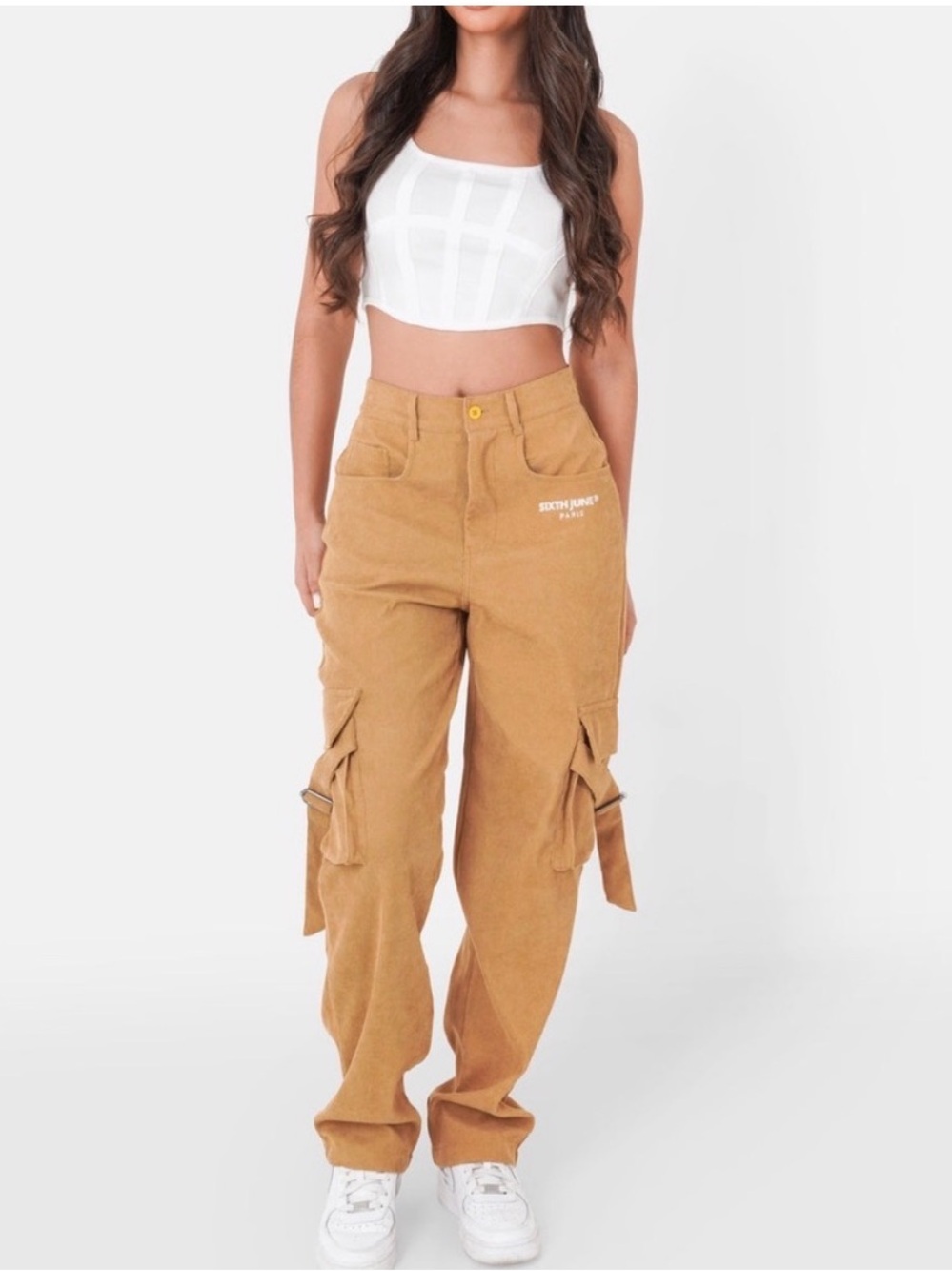 Sixth June Velvet cargo Pants 33620-BEIG
$69.90 NWT SMALL